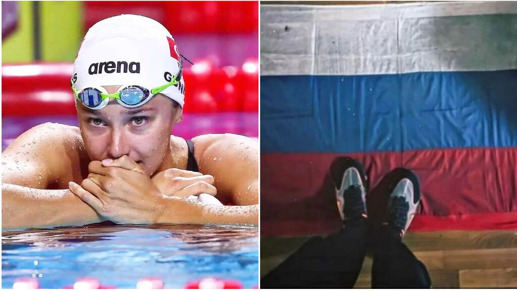 Una nadadora pisa la banda de Rusia y el ministro ruso pide un castigo: “Es repugnante”