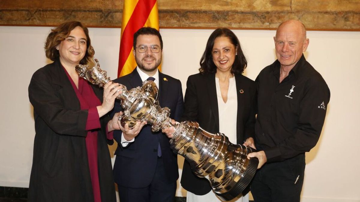 Aragonès y Colau prometen organizar en Barcelona "la mejor edición" de la Copa América de vela