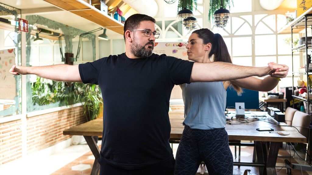Dani García, entrenando con Judit Abarca