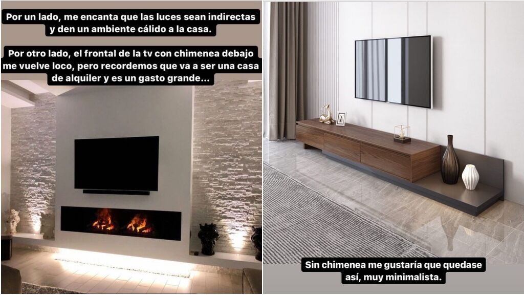 luces y chimenea