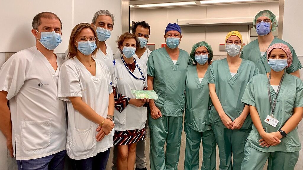 El equipo del Hospital de Sant Pau que ha reconstruido una oreja en 3D