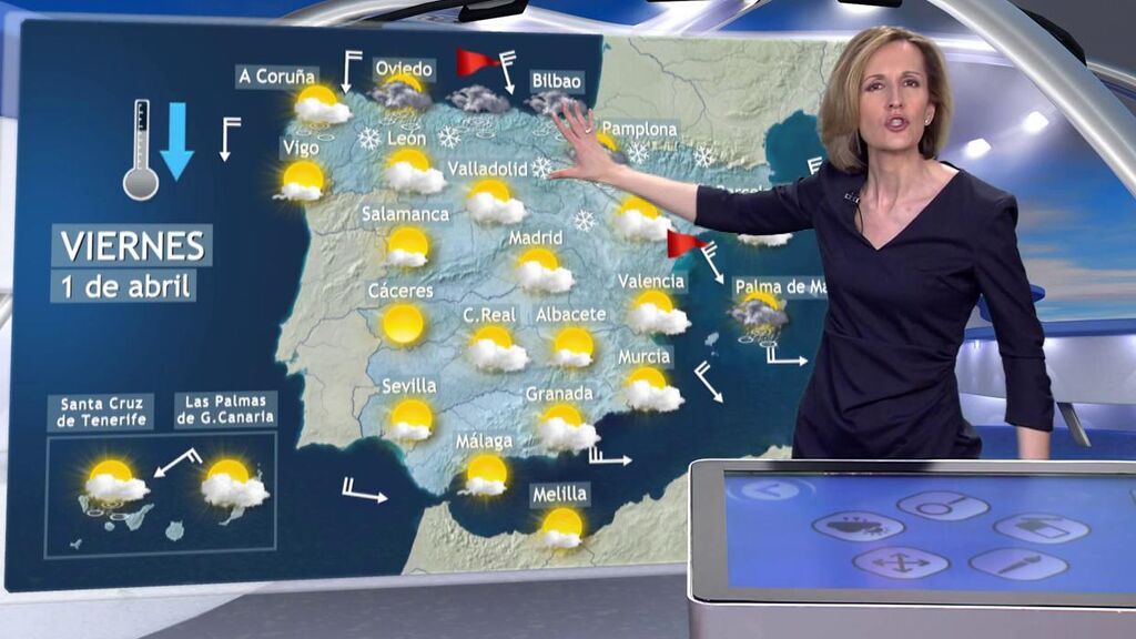 Cambio radical de tiempo en España por la borrasca Ciril: previsión para el viernes, 1 de abril