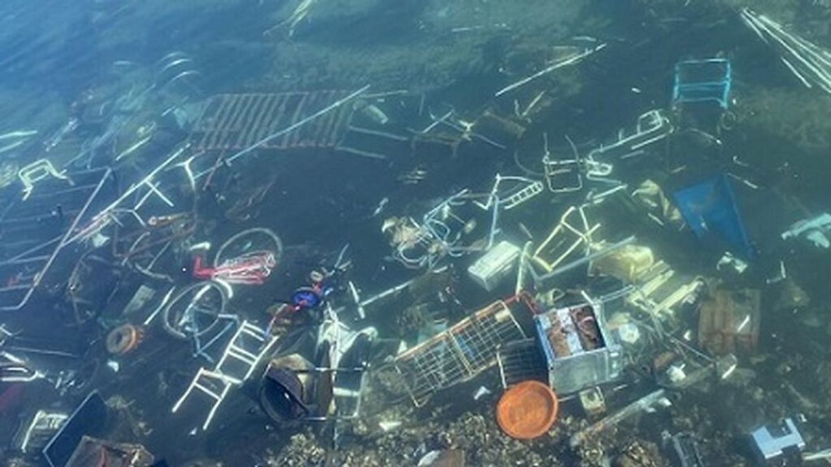 Retiran más de 7 toneladas de basura del rio Urumea de San Sebastián Retiran más de 7 toneladas de basura del rio Urumea de San Sebastián