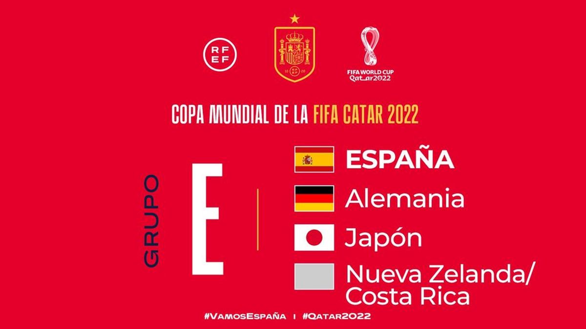 España se enfrenará a Alemania, Japón y Nueva Zelanda o Costa Rica en la fase de grupos del Mundial de Catar