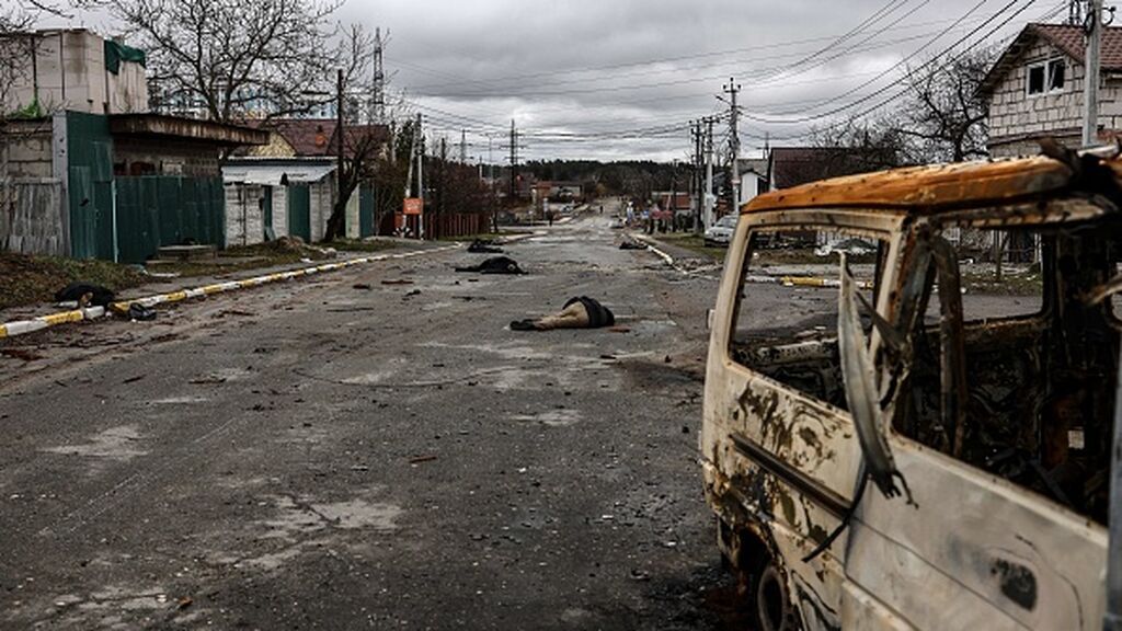 IMÁGENES SENSIBLES: Ucrania culpa a Rusia de maniatar y asesinar a civiles en Bucha