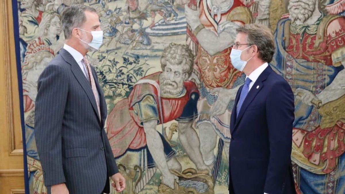 El rey recibirá por primera vez a Núñez Feijóo como presidente del PP este miércoles en la Zarzuela