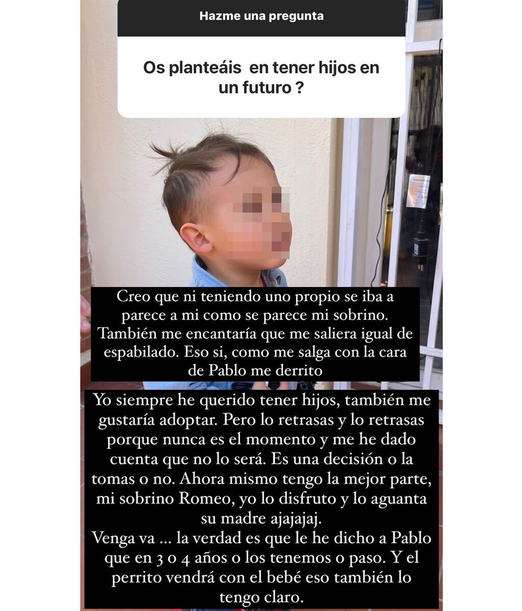 Steisy se ha sincerado con sus seguidores sobre sus planes para convertirse en madre