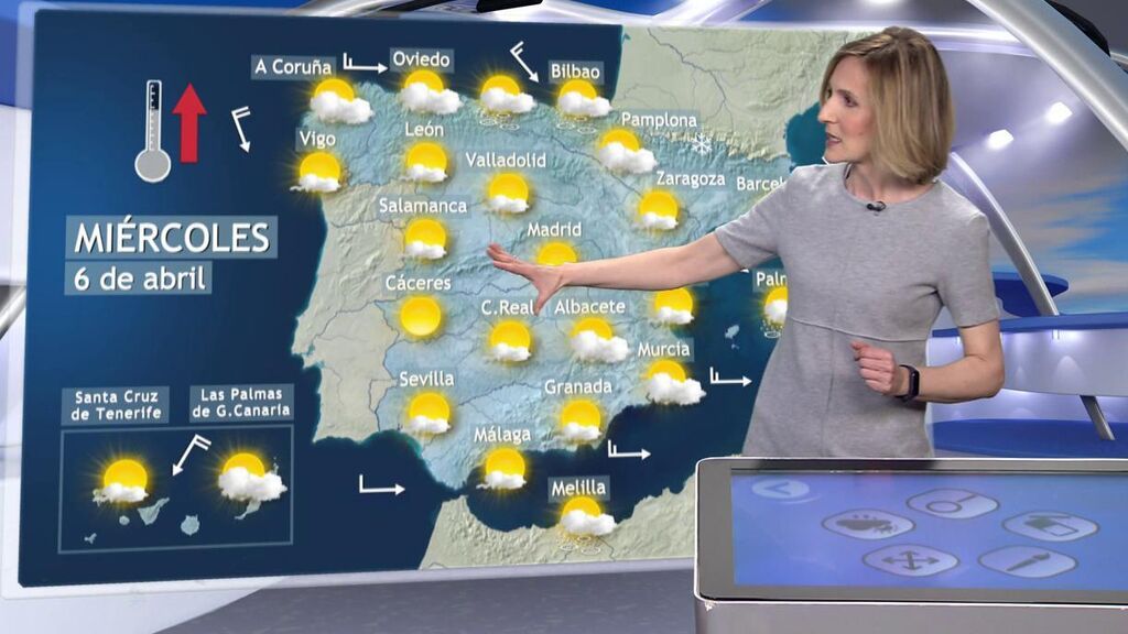 Una borrasca desplaza las lluvias al Mediterráneo: el tiempo en España para el miércoles, 6 de abril