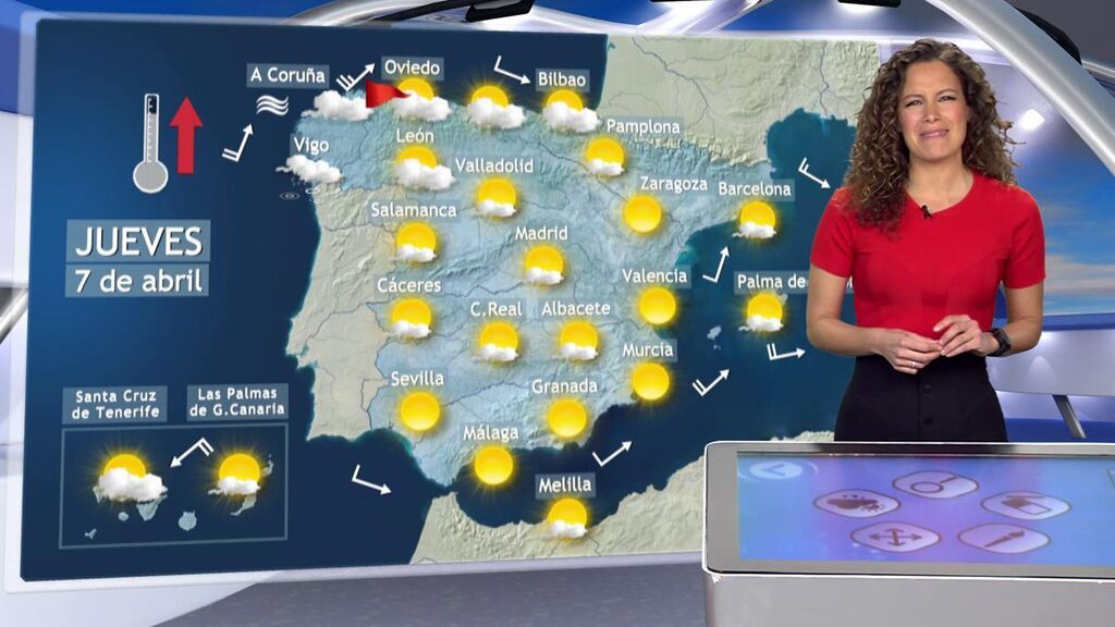 Las temperaturas se disparan en toda España: el tiempo que hará el jueves, 7 de abril