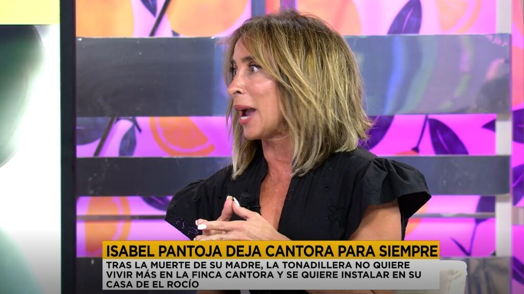 María Patiño, muy seria con Rossi: “Yo di la noticia de que Isabel Pantoja se va de España”