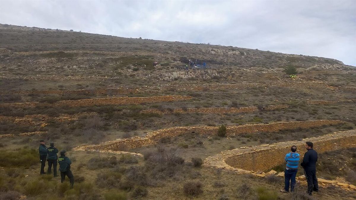Dos muertos al estrellarse su avioneta en una zona forestal de Mosqueruela, Teruel