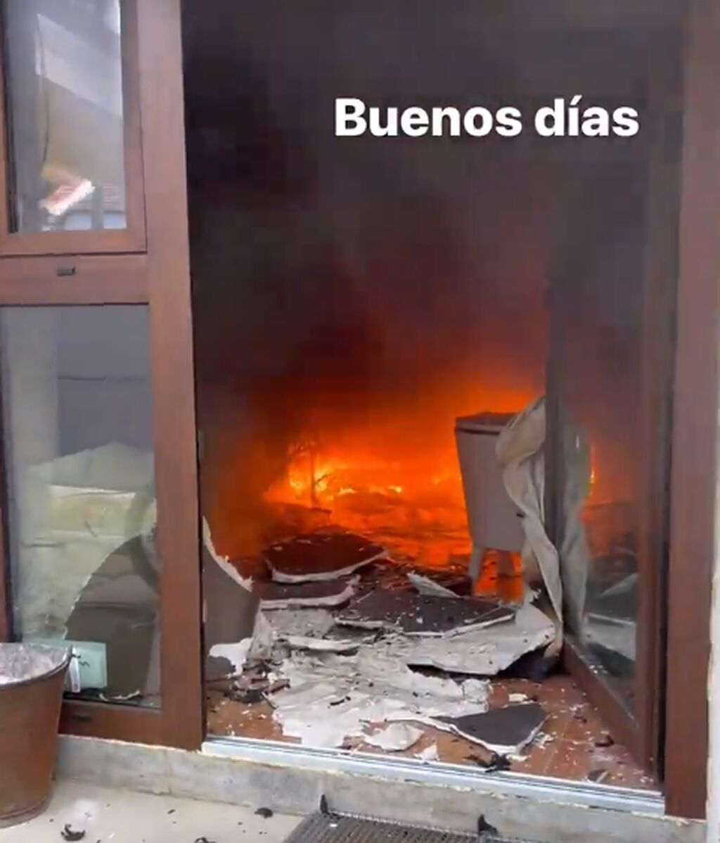 La casa de Miguel Herrán, en llamas
