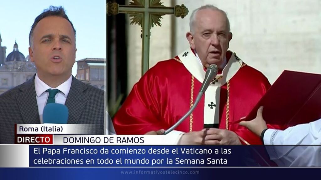 El papa Francisco, en la misa del Domingo de Ramos, no se olvida del sufrimiento de la población ucraniana