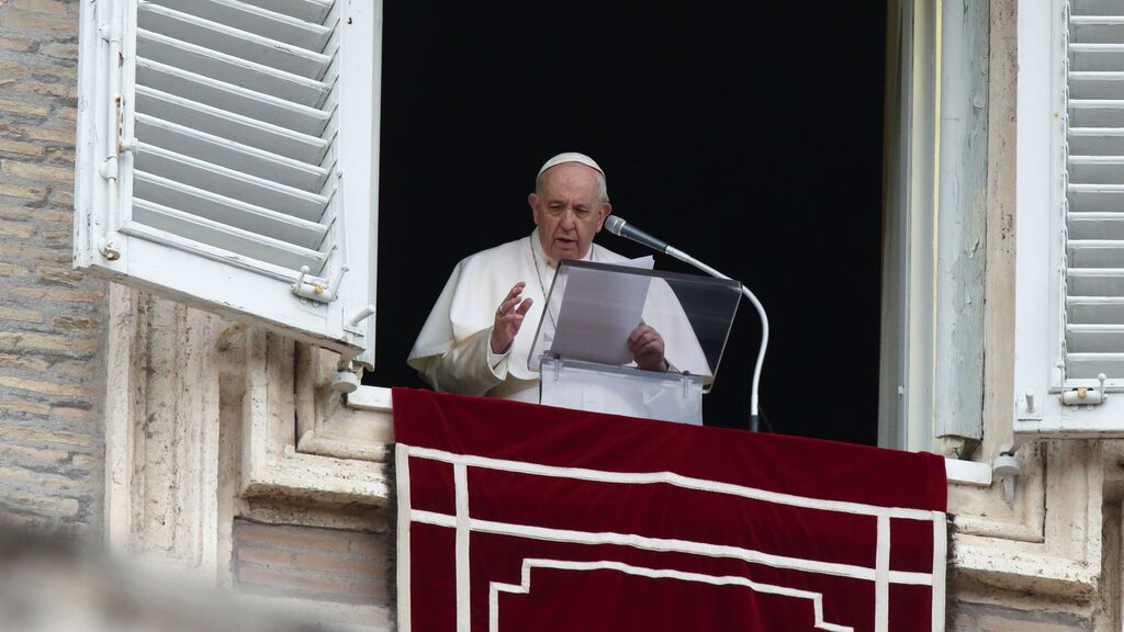 El Papa Francisco dando el Ángelus del pasado 20 de febrero de 2022