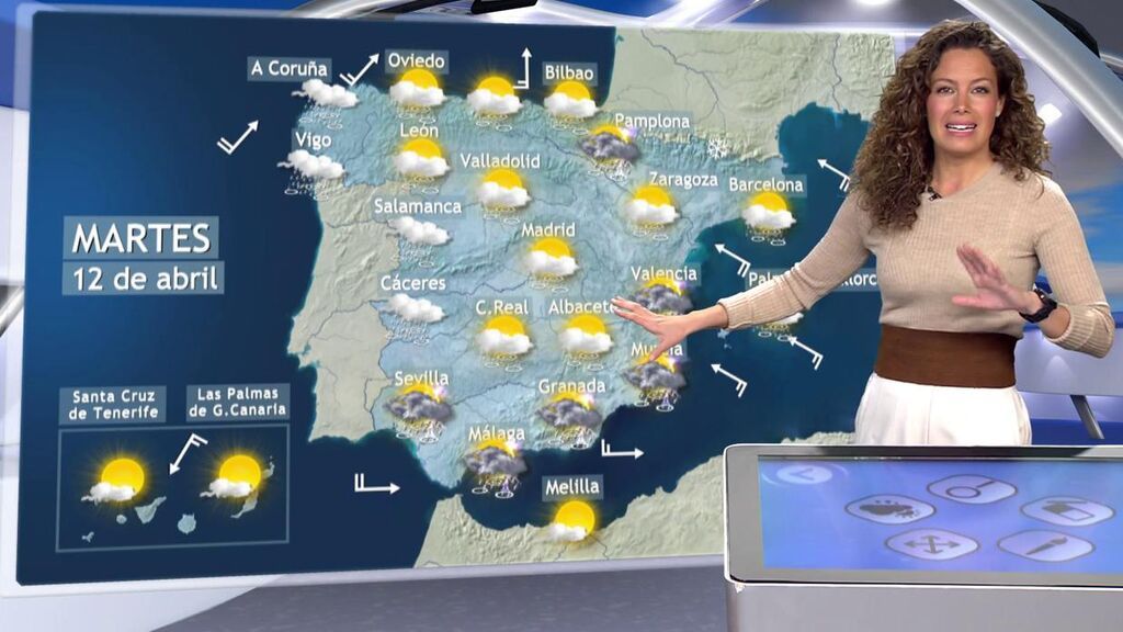 Lluvias en toda España y desplome de las temperaturas: el tiempo para el martes, 12 de abril