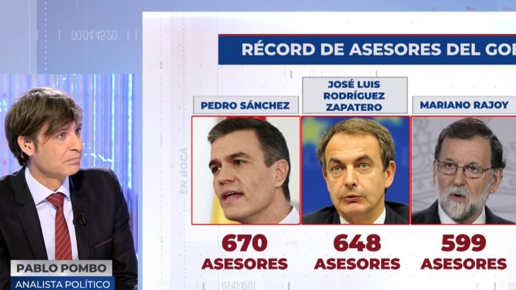 Pablo Pombo, asesor político, habla de los recortes en el Gobierno de España: "A Pedro Sánchez le parecen pocos 785 asesores"