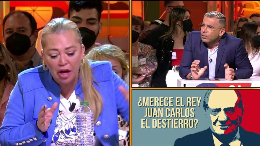 Belén Esteban y Jorge Javier Vázquez, de nuevo cara a cara: debaten sobre el futuro del rey emérito