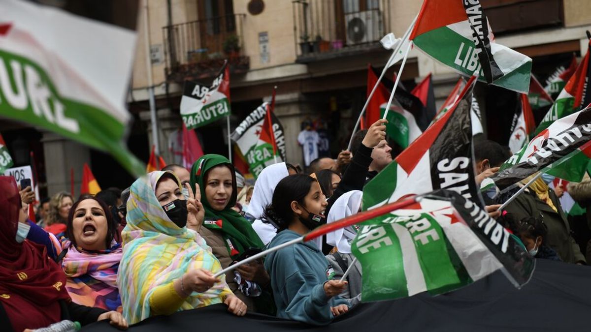 Manifestantes saharauis