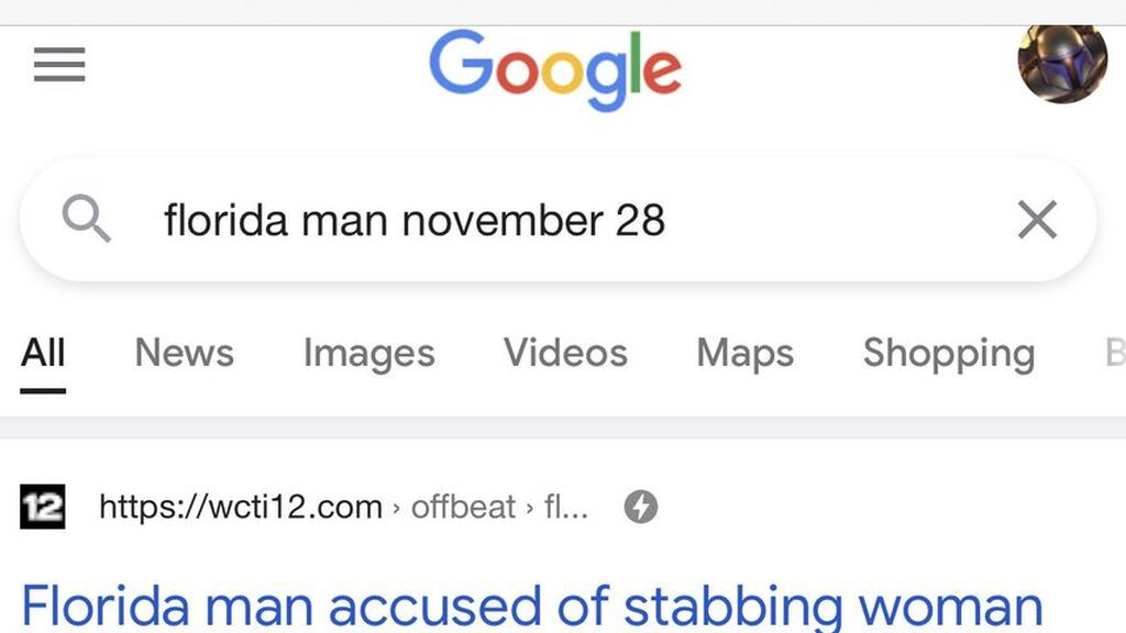 ¿Qué ocurre si escribes 'Florida Man' y la fecha de tu cumpleaños en Google?