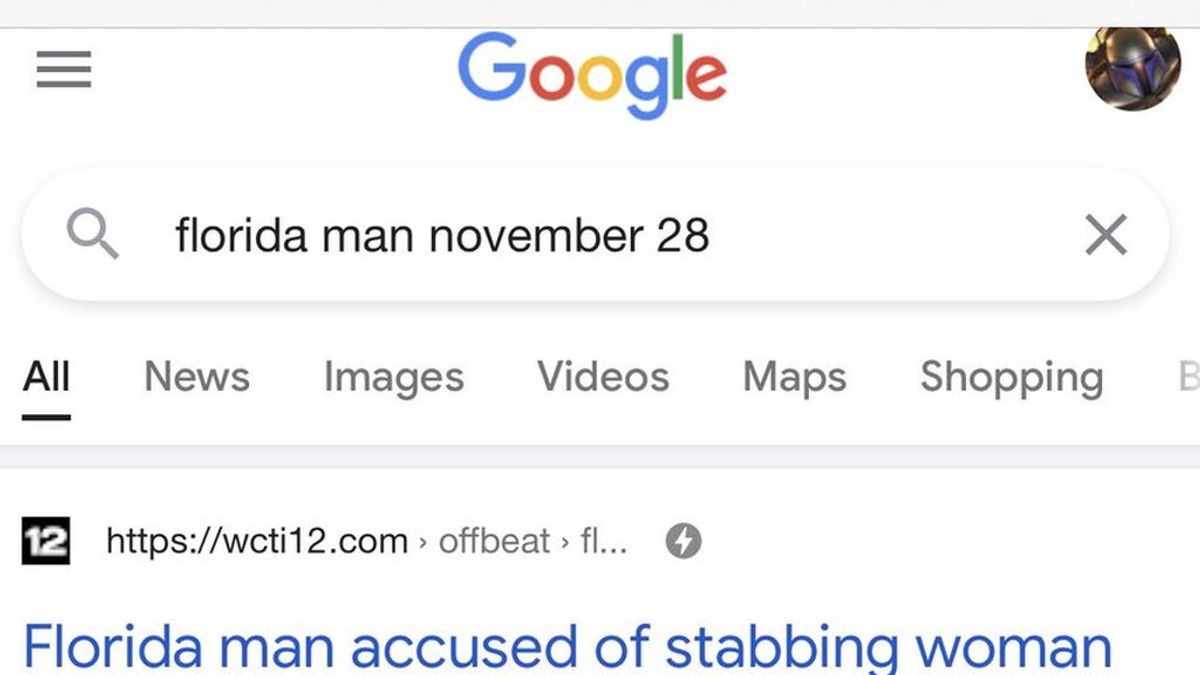 ¿Qué ocurre si escribes 'Florida Man' y la fecha de tu cumpleaños en Google?