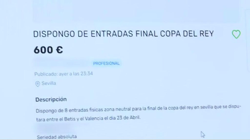 Se dispara la reventa para la final de la Copa del Rey entre Betis y Valencia: entradas hasta a 5.000 euros