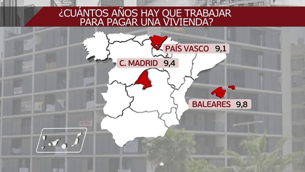Estos son los años de sueldo que se dedican en España al pago de la vivienda