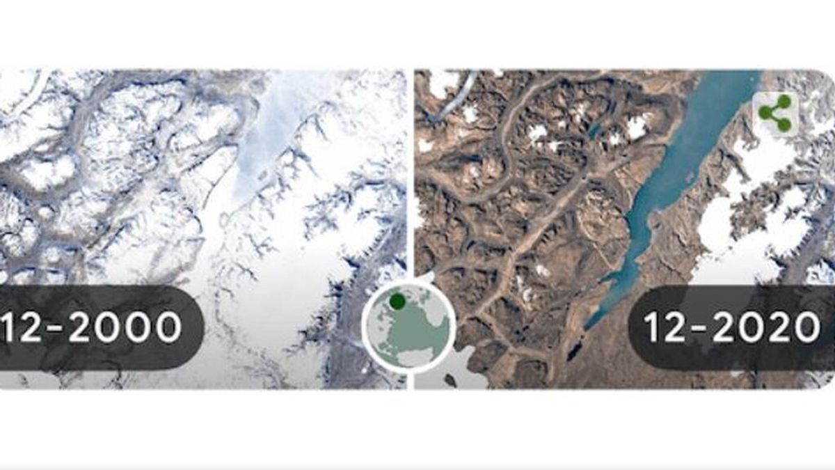 El doodle de Google dedicado al Día de la Tierra 2022: imágenes en tiempo real del cambio climático