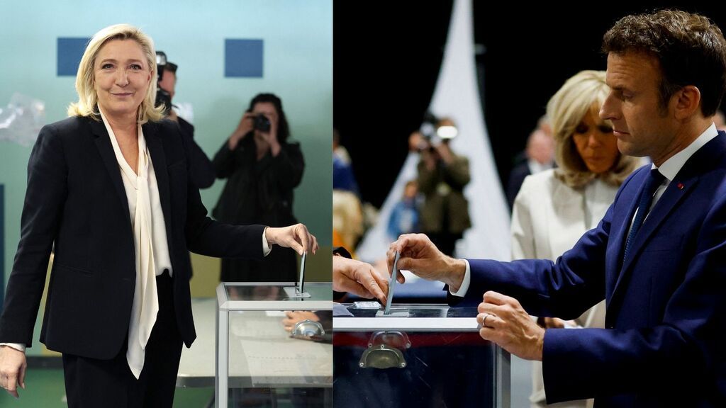 Macron y Le Pen votan en la segunda vuelta de las elecciones francesas