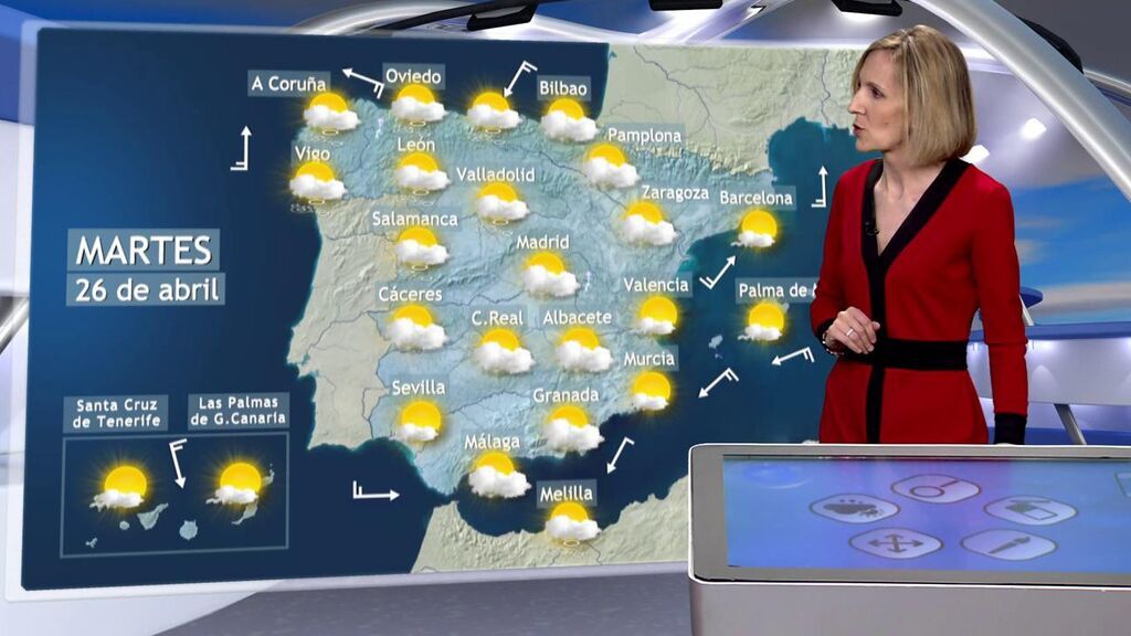 El martes llegará una borrasca a España con lluvia y tormentas: el tiempo para el 26 de abril
