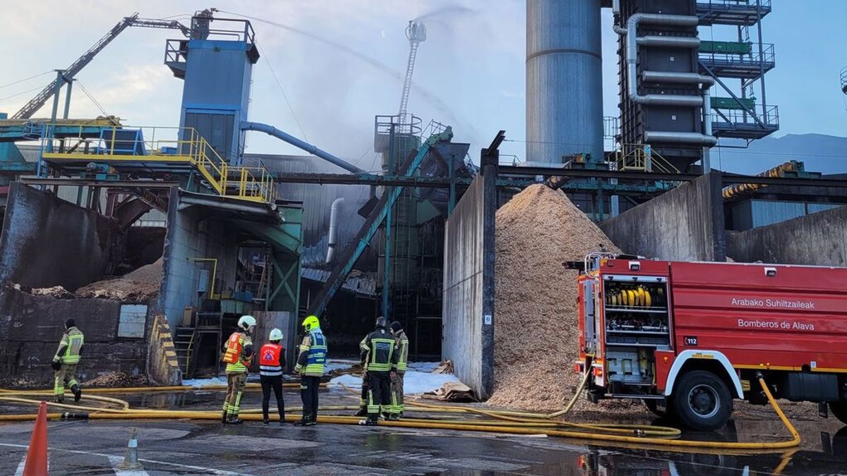 Un incendio provoca importantes daños materiales en la empresa Maderas de Llodio Un incendio provoca importantes daños materiales en la empresa Maderas de Llodio