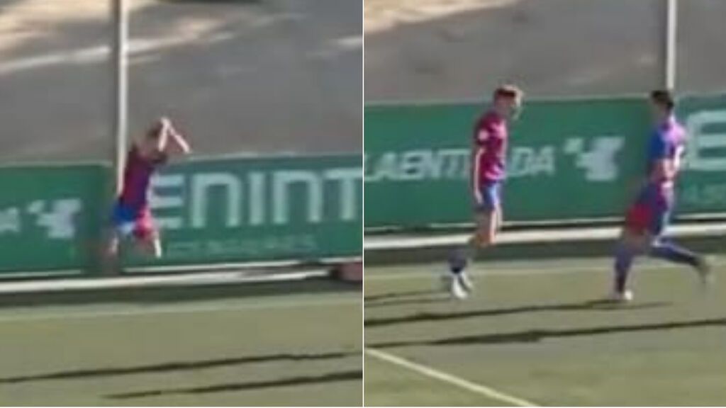 Fermín López, juvenil del Barça, celebra su golazo a lo CR7 y le llueven las críticas