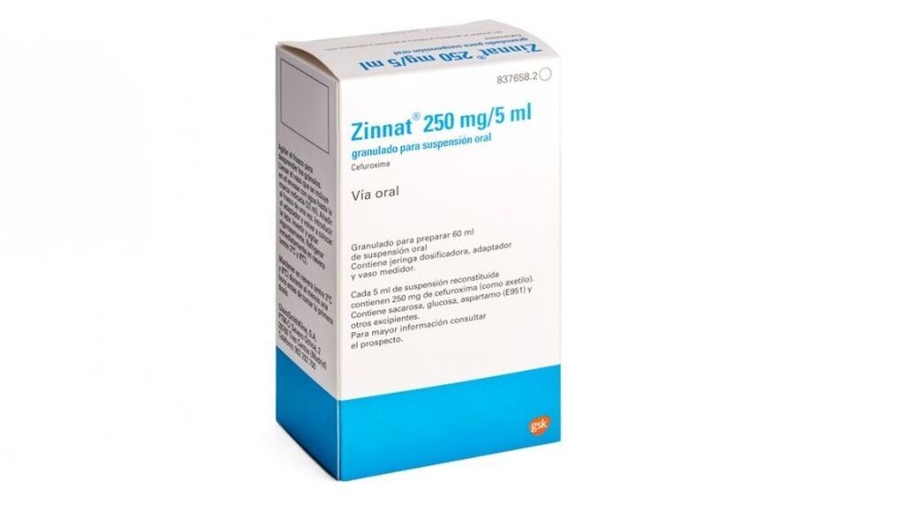 Sanidad ordena la retirada de varios lotes del antibiótico Zinnat 250 miligramos