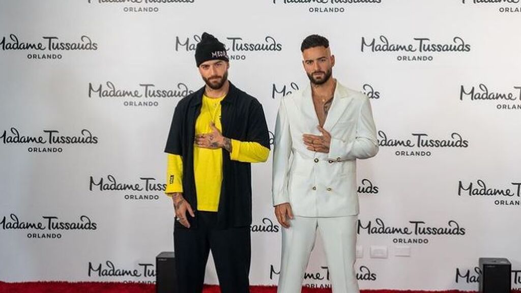 Maluma, papi Juancho junto a su estatua de cera
