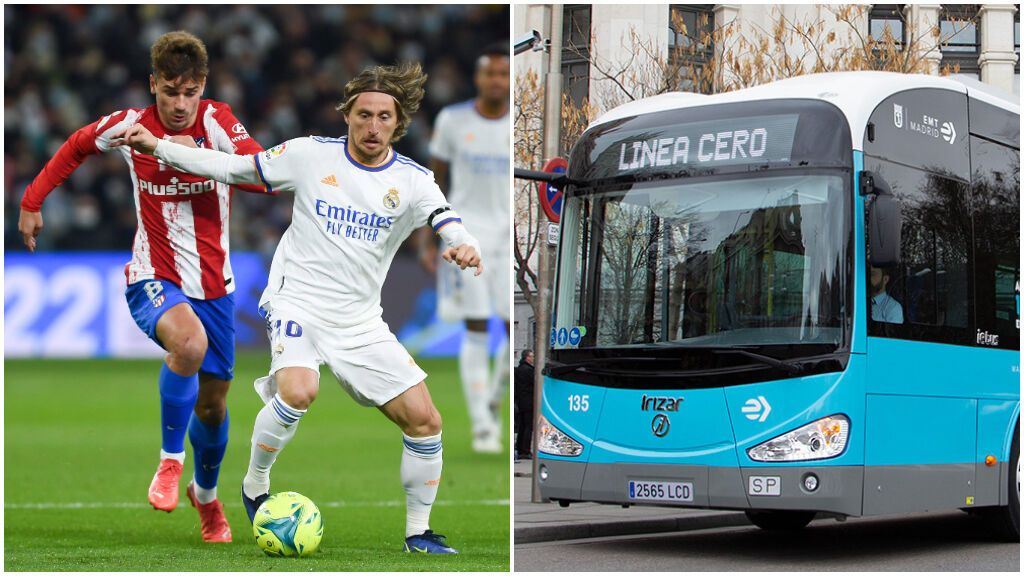 Los jugadores del Real Madrid y del Atlético llegarán al derbi en un autobús de la EMT