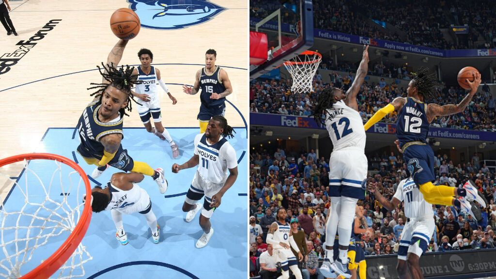 Ja Morant firma el mate del año en la NBA: vuelo sobre Prince para machacar el aro