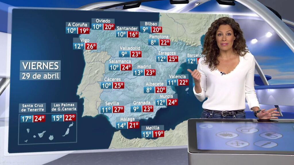 Las temperaturas se van a disparar en toda España: tiempo esperado para el viernes, 29 de abril