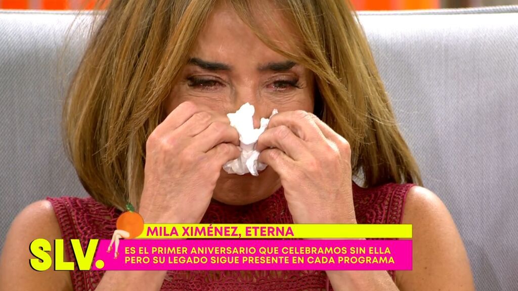 El plató de 'Sálvame' se llena de emoción y lágrimas por Mila Ximénez:  "Este programa es Mila"