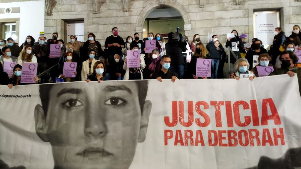 Concentración para pedir justicia para Déborah.