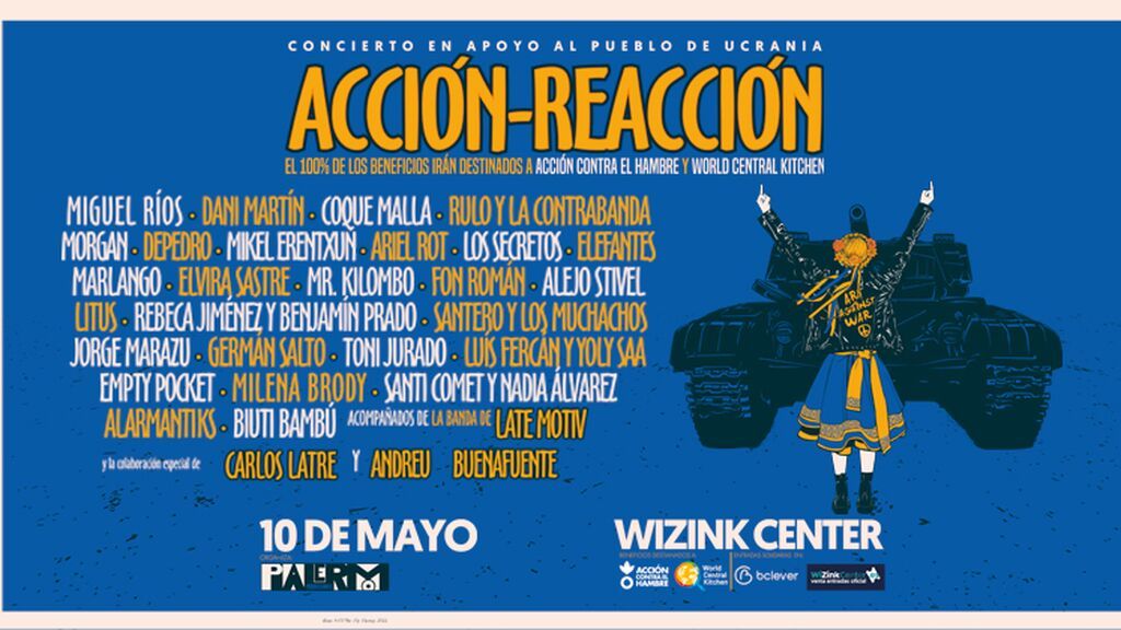 Cartel del concierto benéfico.