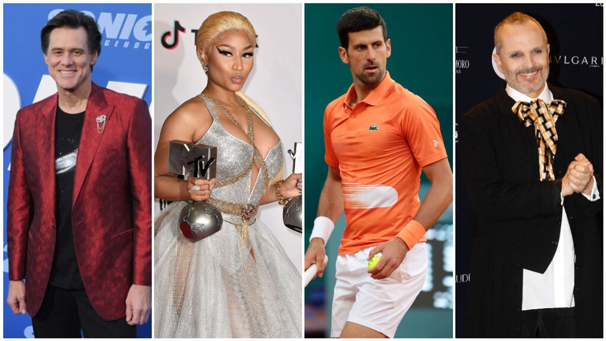 Estos famosos son antivacunas: de Jim Carrey y Nicki Minaj a Novak Djokovic y Miguel Bosé.
