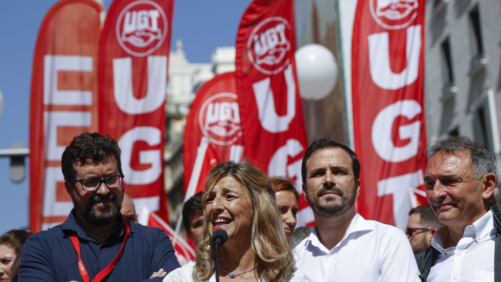 Arranca la manifestación del 1 de Mayo para pedir mejoras salariales, en imágenes