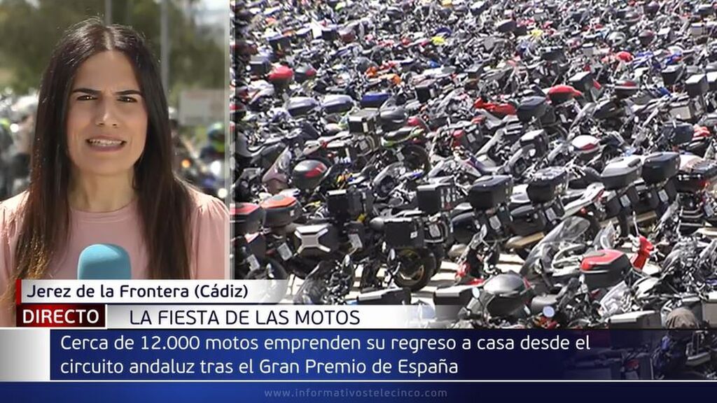 12.000 motos regresan a casa desde el circuito de Jerez tras el Gran Premio de España de Moto GP