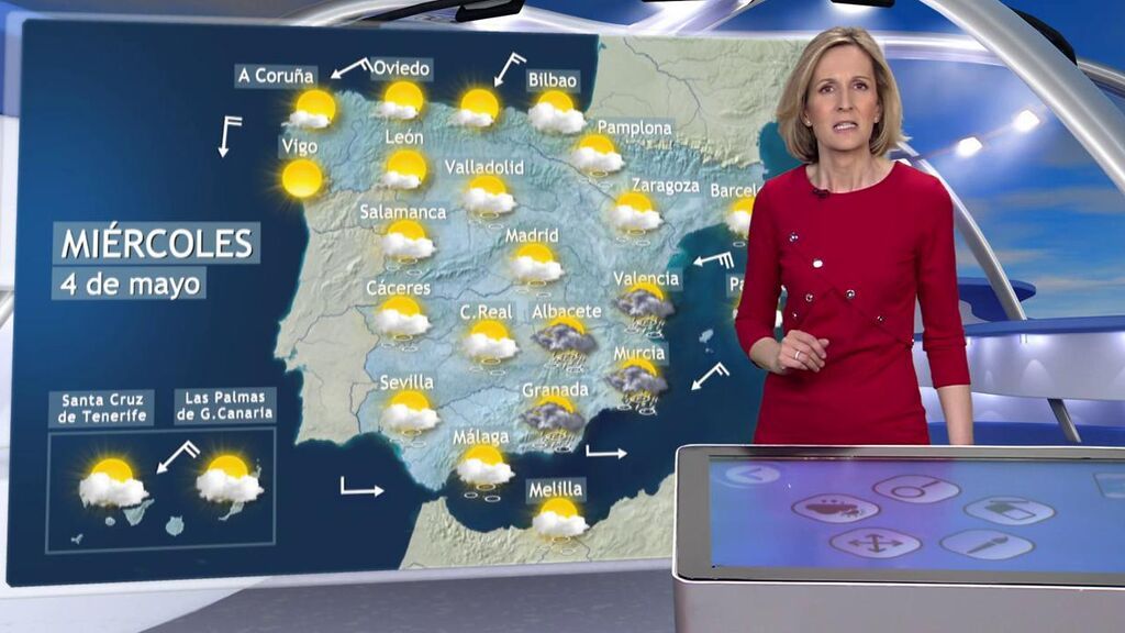 Una borrasca afectará a media España el miércoles: el tiempo para el 4 de mayo