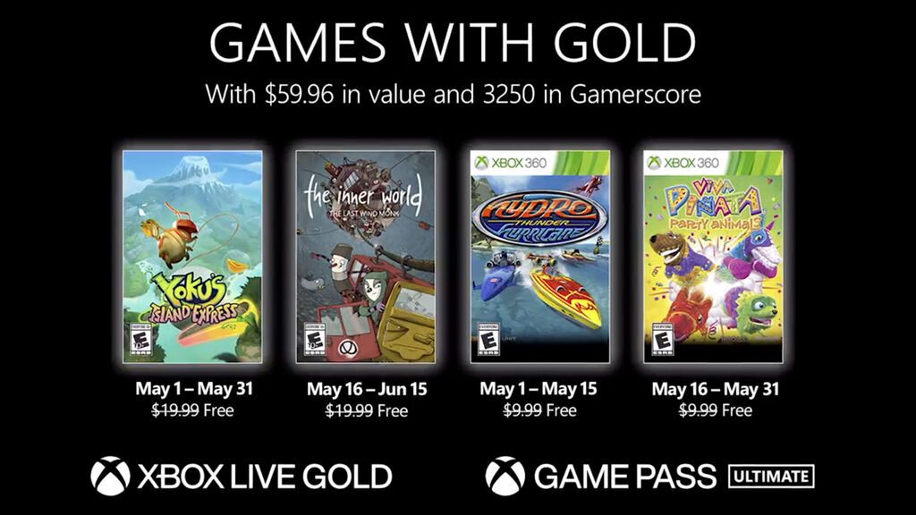 Estos son los juegos de Xbox Live Gold del mes de mayo