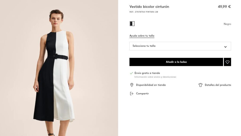 El vestido bicolor de Letizia cuesta menos de 50 euros