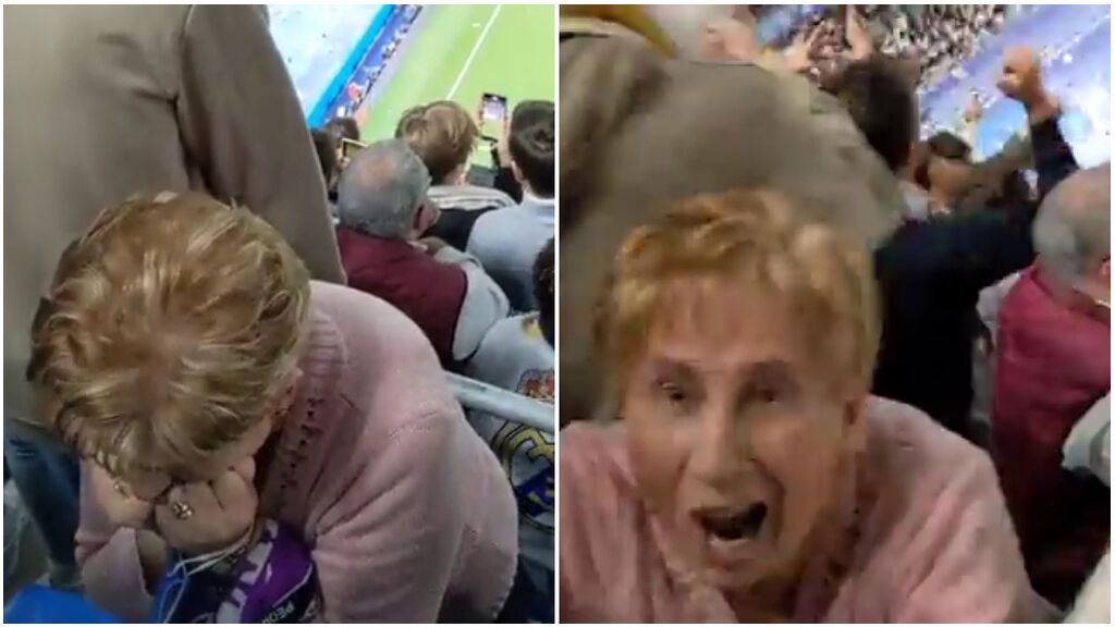 El sufrimiento de una señora del Real Madrid con el penalti de Benzema: no podía ni mirar el césped