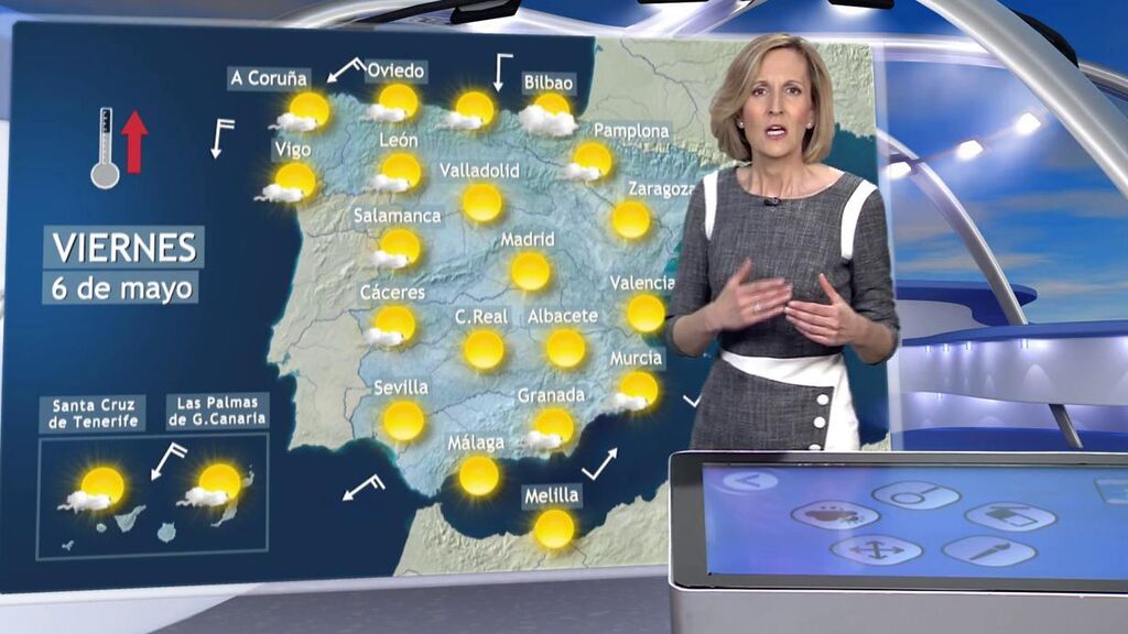 Sol y ascenso de las temperaturas para el viernes: el tiempo en España para el 6 de mayo