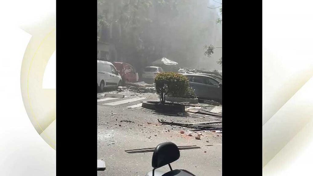 Primeras imágenes de la explosión de un edificio de la calle Ayala en Madrid