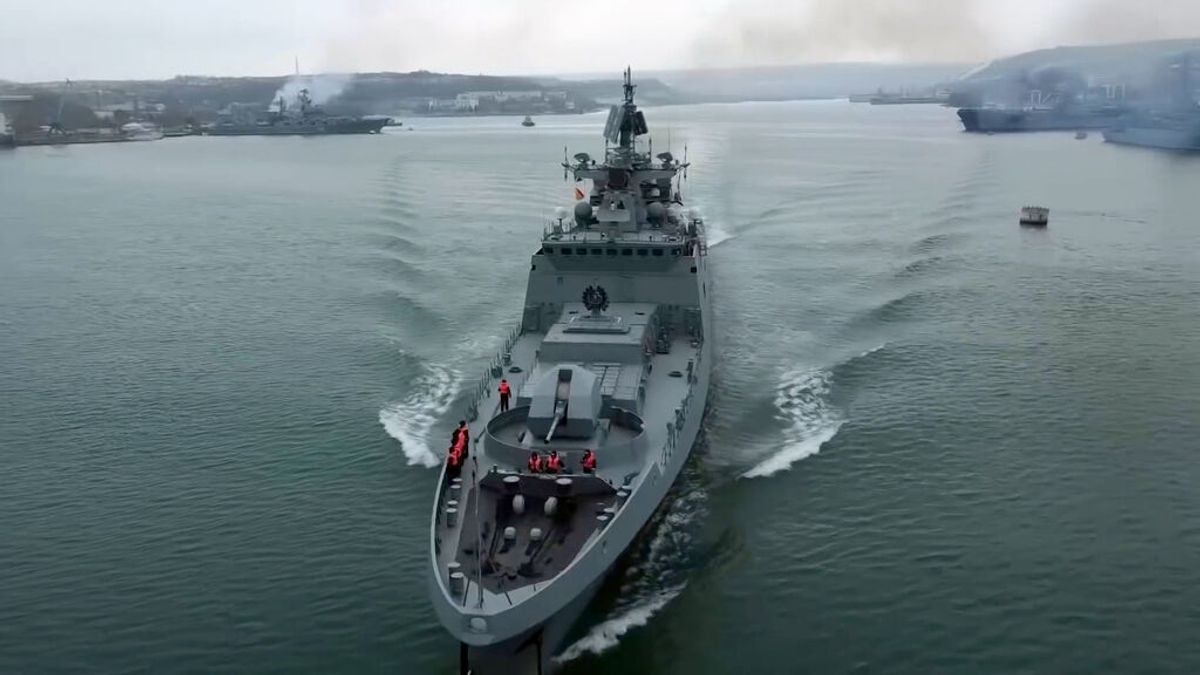 Ucrania informa de un supuesto ataque contra una fragata rusa en el mar Negro
