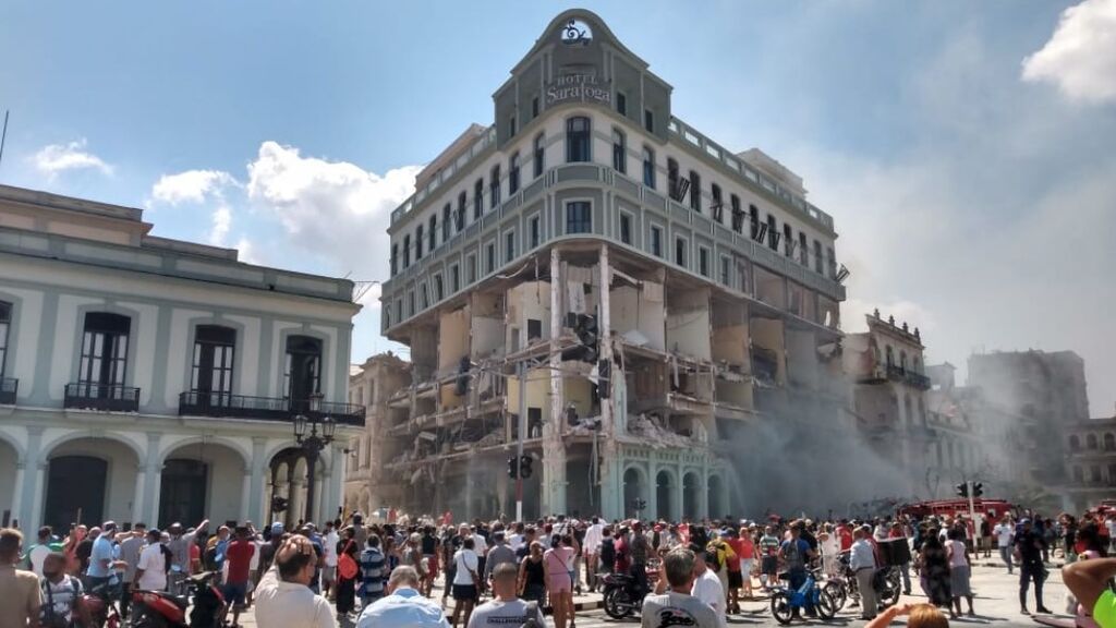 Explosión en el hotel Saratoga de La Habana